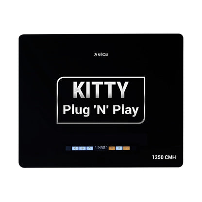 Elica Kitty Plug N Play 60cm 1250 m3/hr Ductless Autoclean Kitchen Chimney | Baffle + Air Recycle Filter | 15 Year Motor + 5 Yr Filter Warranty| 3-way Suction| 48db| RPM Display| Touch + Motion Sensor Kitchen Etto