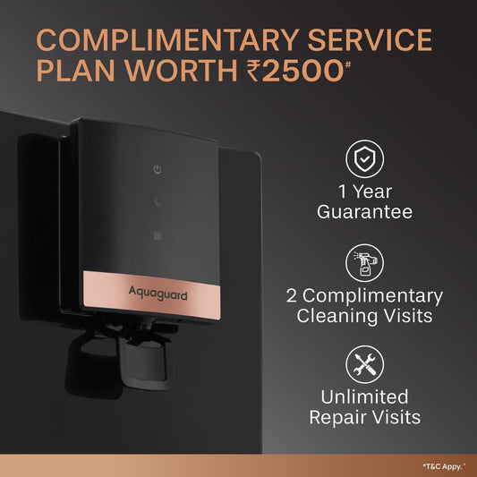 Aquaguard Neo 8-Stage Active Copper Tech Water Purifier | Taste Adjuster | RO+UV+Active Copper Tech | Inbuilt Zero Pressure Pump | Free Service Plan worth ₹2500 | Suitable for all Water Sources Kitchen Etto