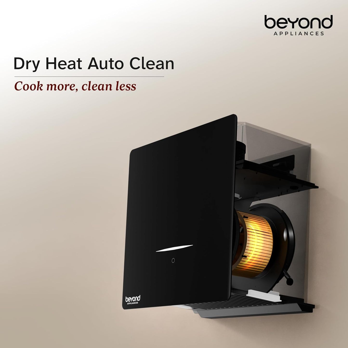 Beyond Appliances Cube Pro Plug N Play Ductless Kitchen Chimney | 1400 CMH | Auto Clean | 5-Stage Charcoal Activated Filter | Touch Control | 3-way Suction | 48dB Low Noise | Black | PAN INDIA SERVICE Kitchen Etto