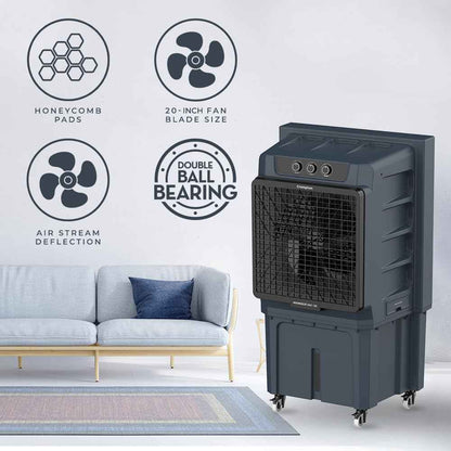 Crompton Indibreeze 135 L Industrial Desert Cooler| Honeycomb pad| Auto fill| Water level indicator| 4 way Air deflection| Cooling mode & Auto Swing |Everlast Pump