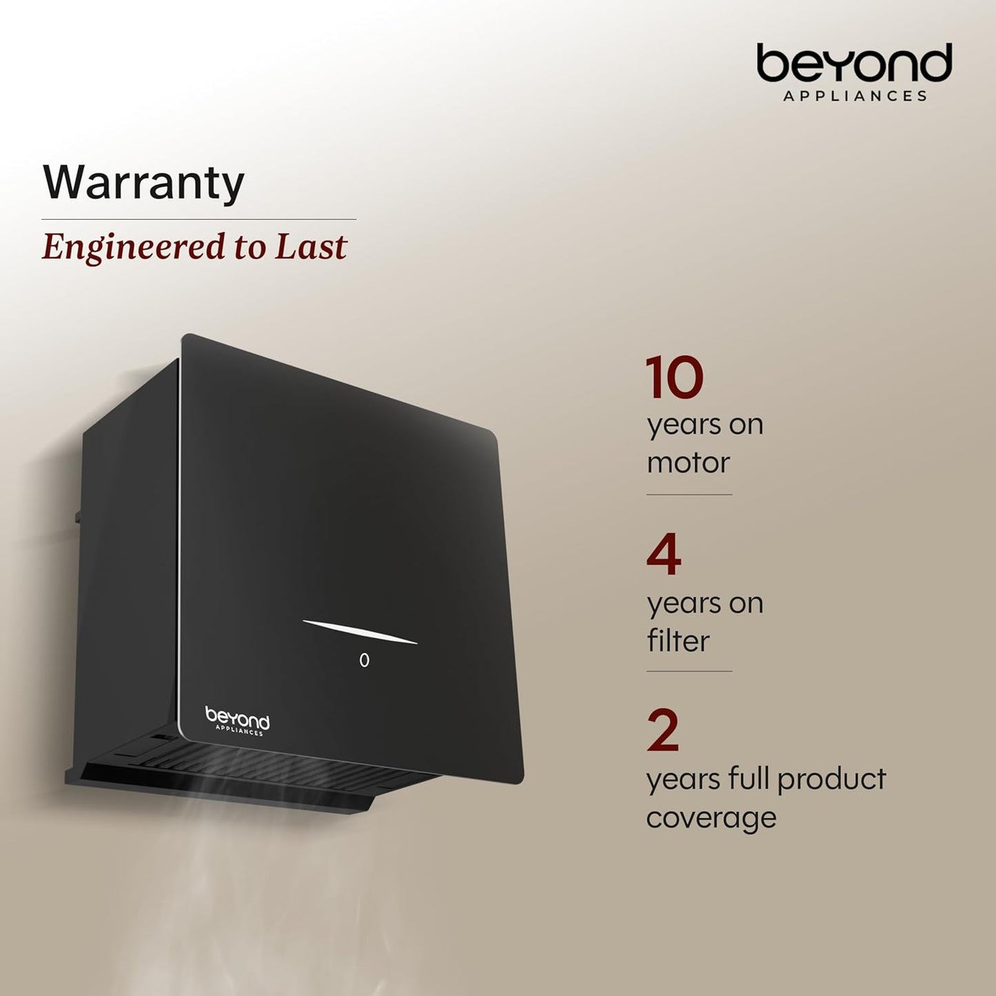 Beyond Appliances Cube Pro Plug N Play Ductless Kitchen Chimney | 1400 CMH | Auto Clean | 5-Stage Charcoal Activated Filter | Touch Control | 3-way Suction | 48dB Low Noise | Black | PAN INDIA SERVICE Kitchen Etto