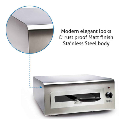 Electric Tandoor and Grill 1400W, Extra Large capacity Matt Finish Stainless Steel Body - Silver (5014 XL)