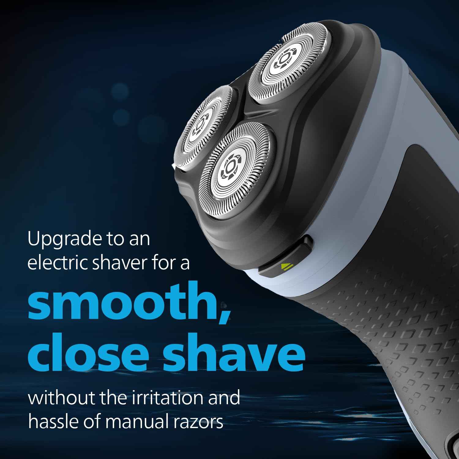 Philips Electric Shaver For Men, Skinprotect Technology, Wet And Dry Shave, 3D Floating Heads, 27 Self Sharpening Blades, Pop-Up Trimmer, Cordless, Waterproof X3063/03 (New Model), Blue