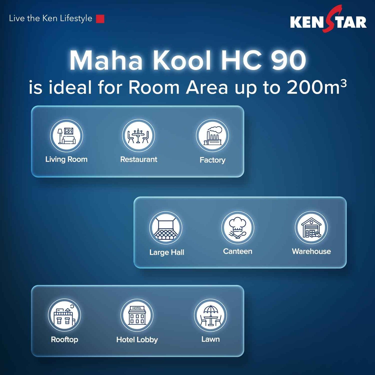 Kenstar MAHA KOOL HC 90 L Desert Air Cooler|Anti-Bacterial Honeycomb Pads|High-Speed Fan|Inverter Ready|50Ft Powerful Air Throw|1-Yr Product Warranty+5-Yr Warranty on Pump&Motor|5-Star BEE Rating|Grey
