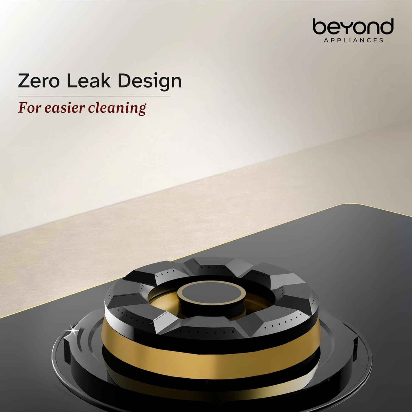 Beyond Appliances Altair Premium 4 Burner Smart Glass Hobtop Gas Stove | Auto Ignition | Digital Timer | Flame Failure Device | Jumbo Burner | Toughened Glass | LPG & PNG Compatible