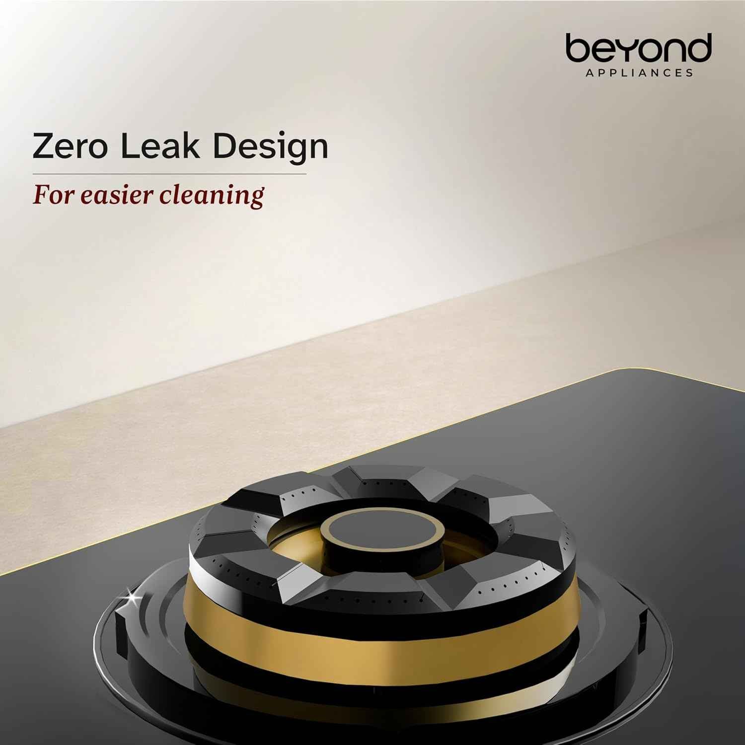 Beyond Appliances Altair Premium 4 Burner Smart Glass Hobtop Gas Stove | Auto Ignition | Digital Timer | Flame Failure Device | Jumbo Burner | Toughened Glass | LPG & PNG Compatible