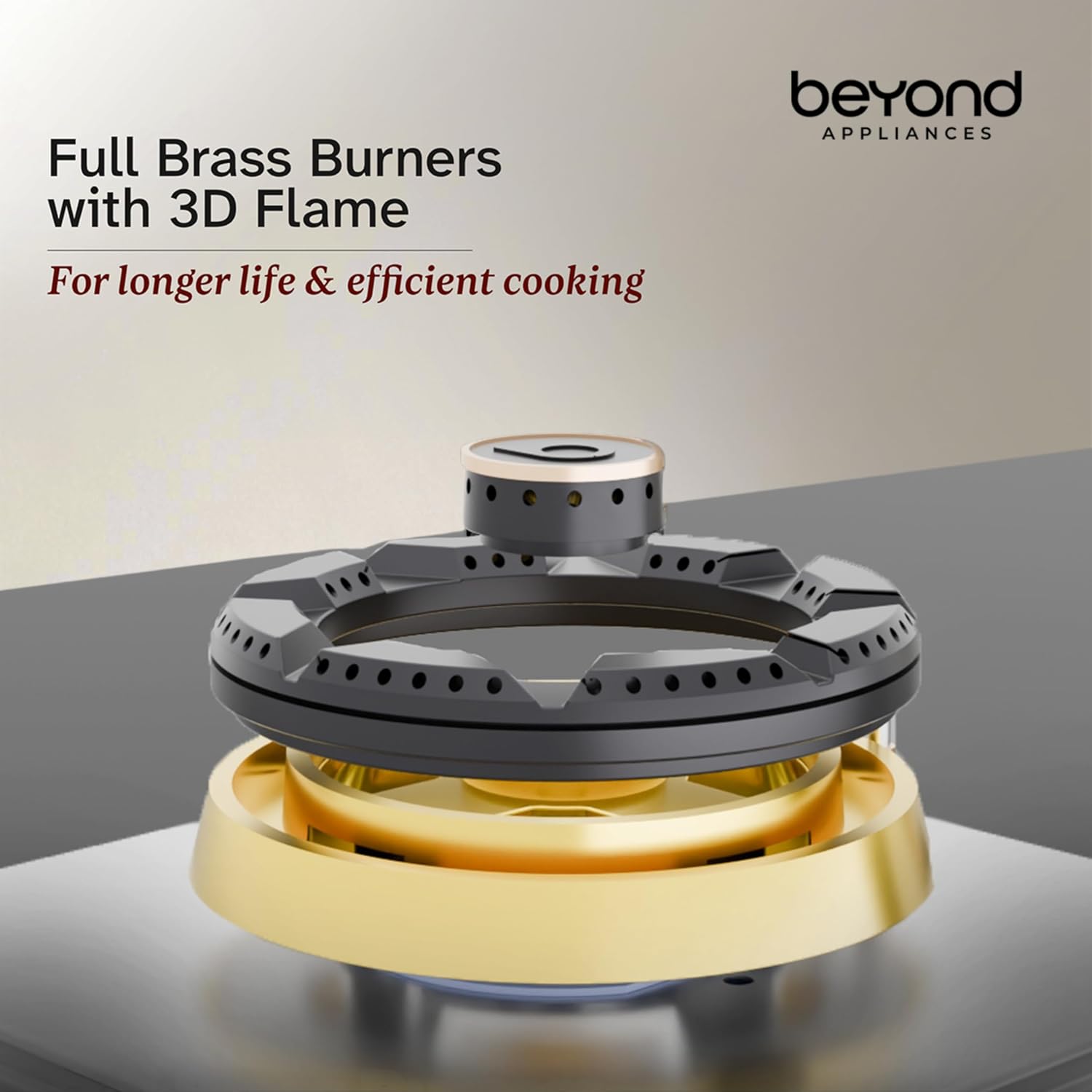 Beyond Appliances Dorado 4 Burner Smart Glass Hobtop Gas Stove | Auto Ignition | Digital Timer | Flame Failure Device | Toughened Glass | LPG & PNG Compatible Kitchen Etto