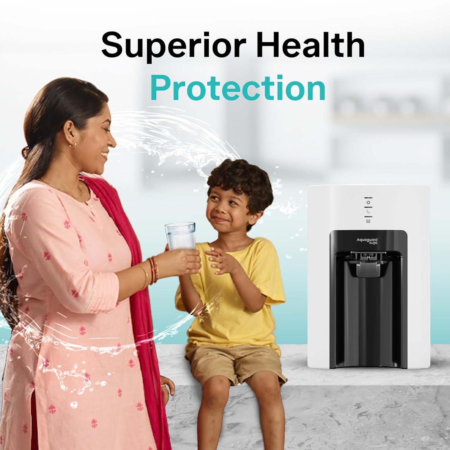 Aquaguard Sure Champ RO+UV 2X Water Purifier | 2 Year Filter Life | With Mega Sediment Filter | 2 Free Cleaning Service | 6-Stage Purification | Large 6L Storage | India’s No.1 Purifier* Kitchen Etto