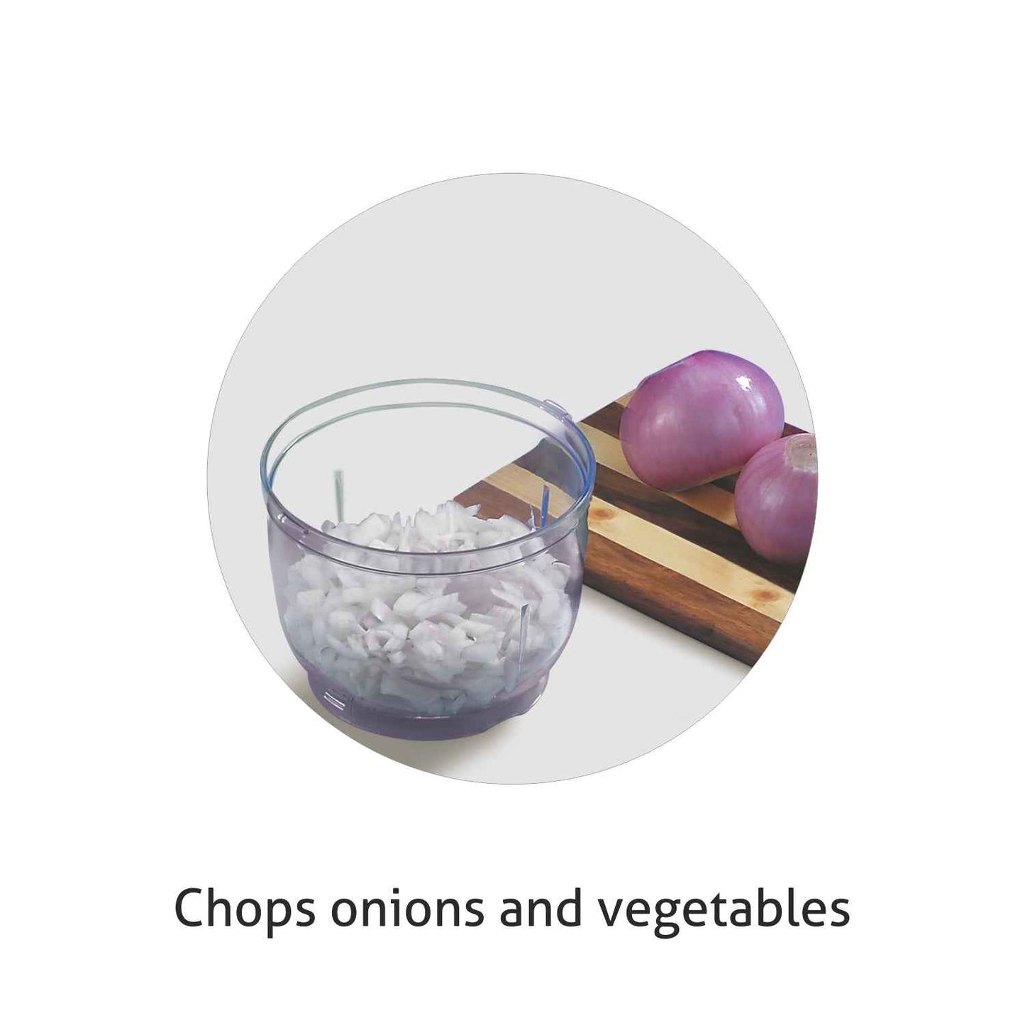 Electric Vegetable Chopper, Whisking Disc Chops Nuts with Extra 0.4 Litres Bowl, 250W - White (4043 Plus)