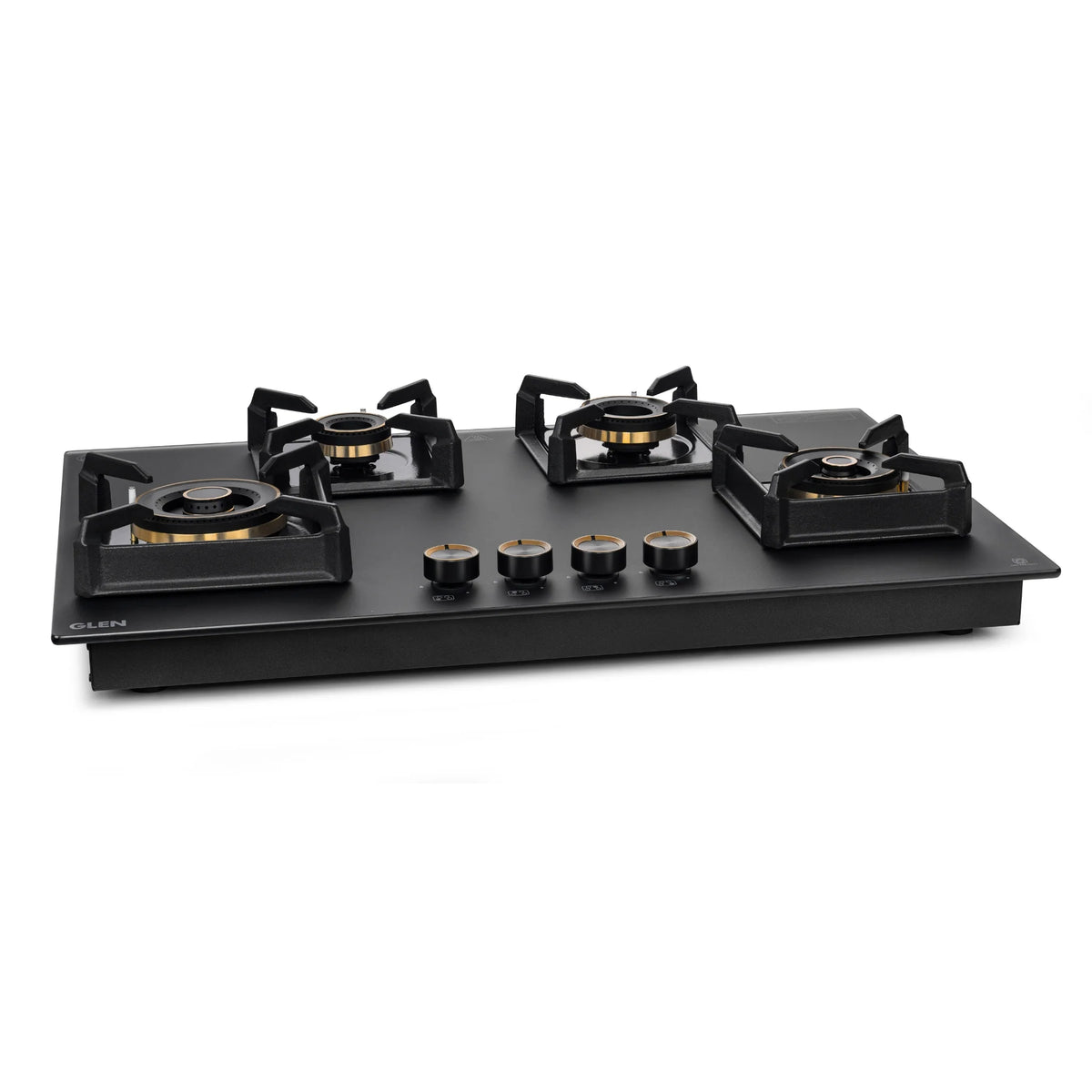 Glen 4 Burner DFVS Matt Glass Hob with 2 Triple Ring Total Brass Burners Auto Ignition – BH1074DFTHT2TRMG