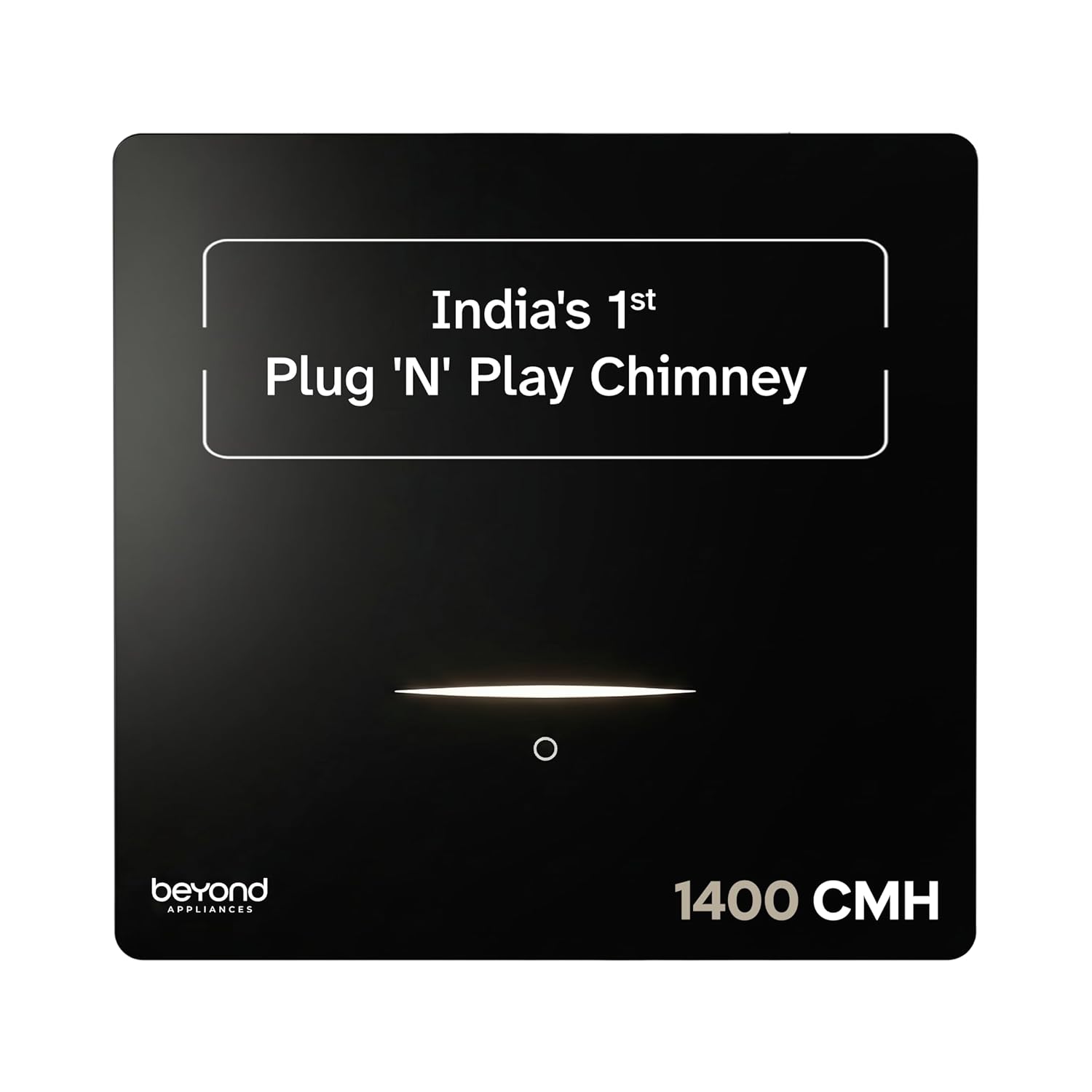 Beyond Appliances Cube Pro Plug N Play Ductless Kitchen Chimney | 1400 CMH | Auto Clean | 5-Stage Charcoal Activated Filter | Touch Control | 3-way Suction | 48dB Low Noise | Black | PAN INDIA SERVICE Kitchen Etto