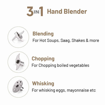 Electric Hand Blender with Stainless Steel Arm ISI 200W - Black (4049 DX)