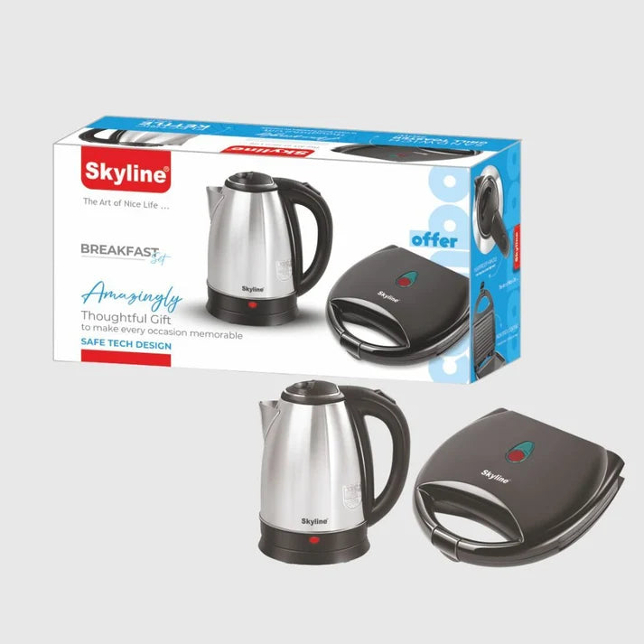 Skyline Electric Kettle & Sandwich Toaster Combo