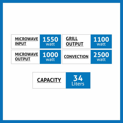 Glen Built-In-Microwave Convection with Touch Control Capacity 34 Ltr (MO-679)