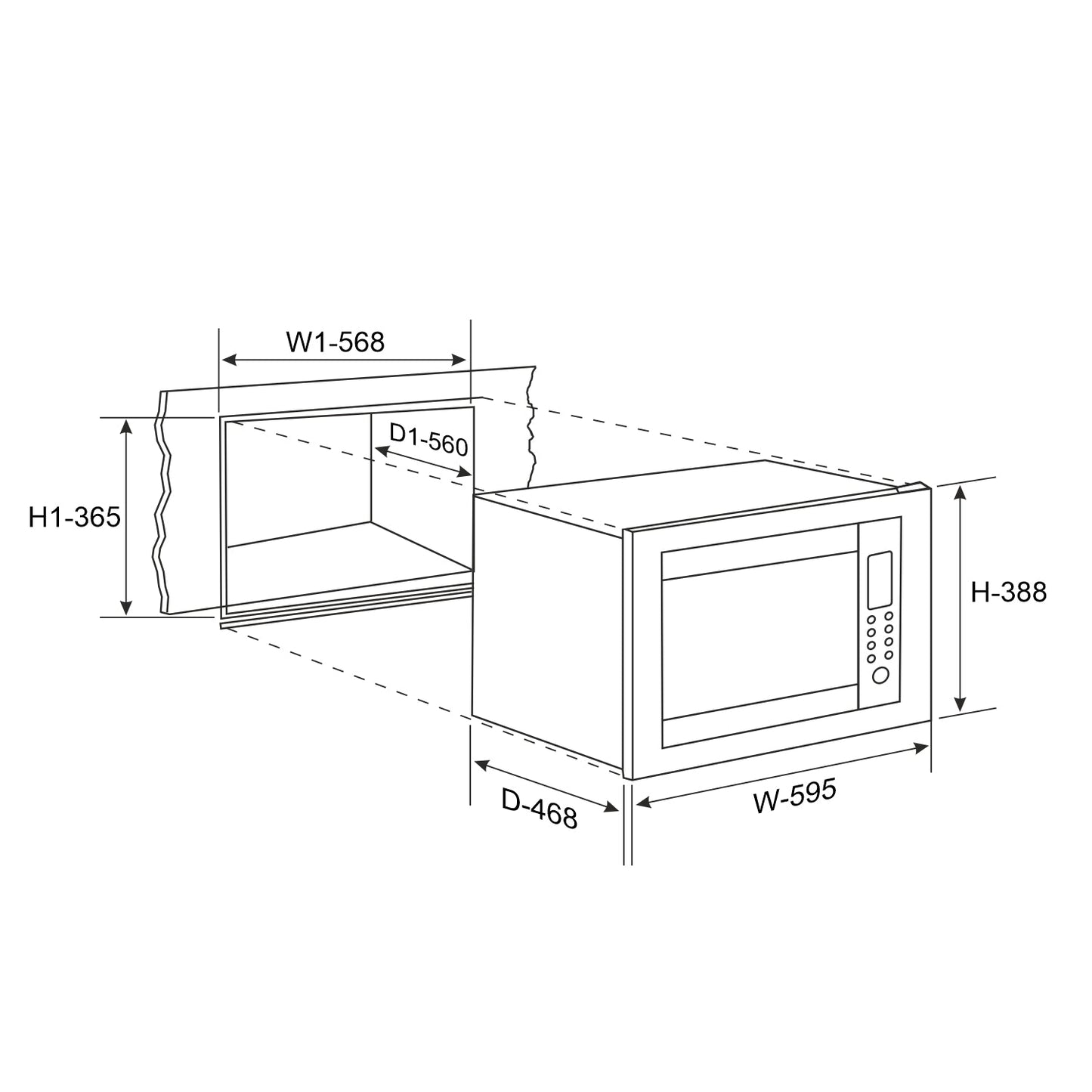 Glen Built-In-Microwave Convection with Touch Control Capacity 34 Ltr (MO-679)