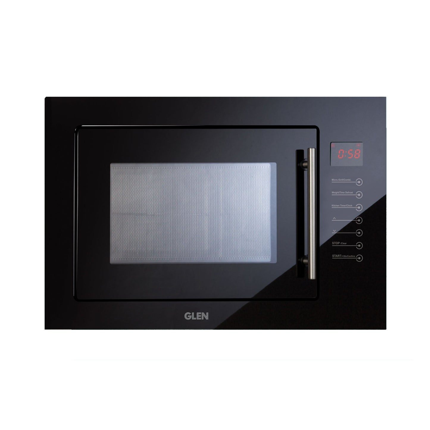 Glen Built In Microwave with Grill 25Ltr Glass Finish (MO 675)