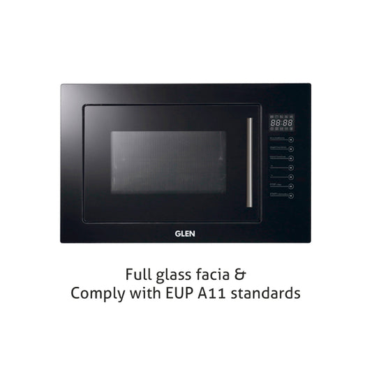 Glen Built In Microwave with Grill 25Ltr Glass Finish (MO 675)