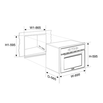 Built in Air Fryer Oven with Turbo Fan 12 Multi-functions 90Ltr Capacity Touch Control (BO-655AFT90)