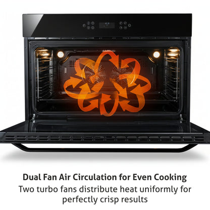 Built in Air Fryer Oven with Turbo Fan 12 Multi-functions 90Ltr Capacity Touch Control (BO-655AFT90)