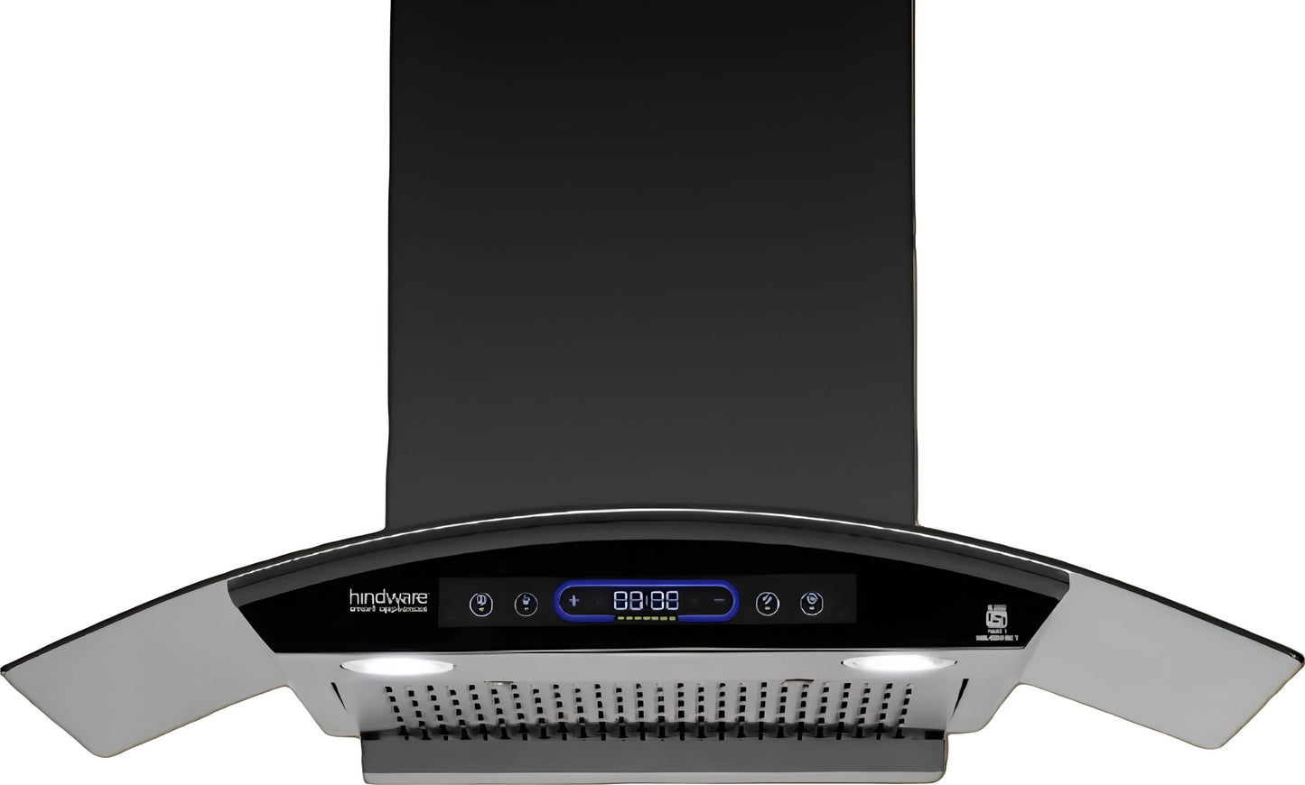 Hindware COSIMA BLDC 60CM 1600CMH; ENERGY EFFICENT MOTOR WITH MOTION SENSOR (YEAR 2025) Auto Clean Wall Mounted BLACK 1600 CMH Chimney