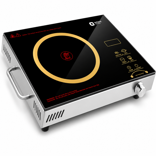 Orient Electric 2200 W Infrared Induction Cooktop Touch Panel (Black, Sizzle , IRSZ22SBD)
