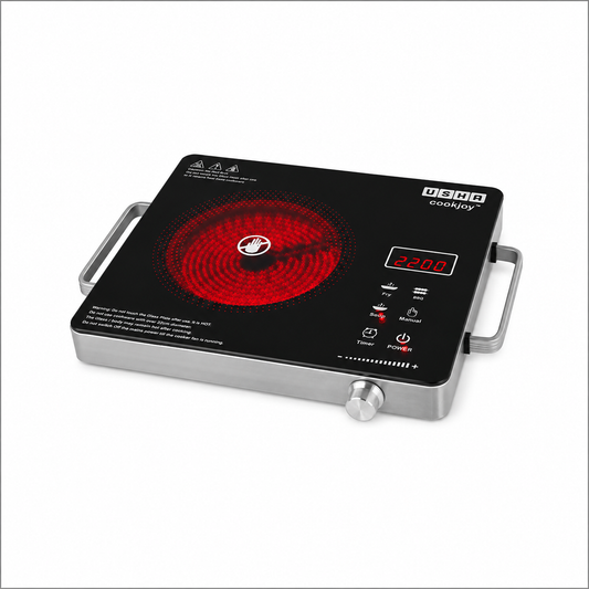 USHA 2200 W Infrared Cooktop Touch Panel (Black, IR2200TCB)