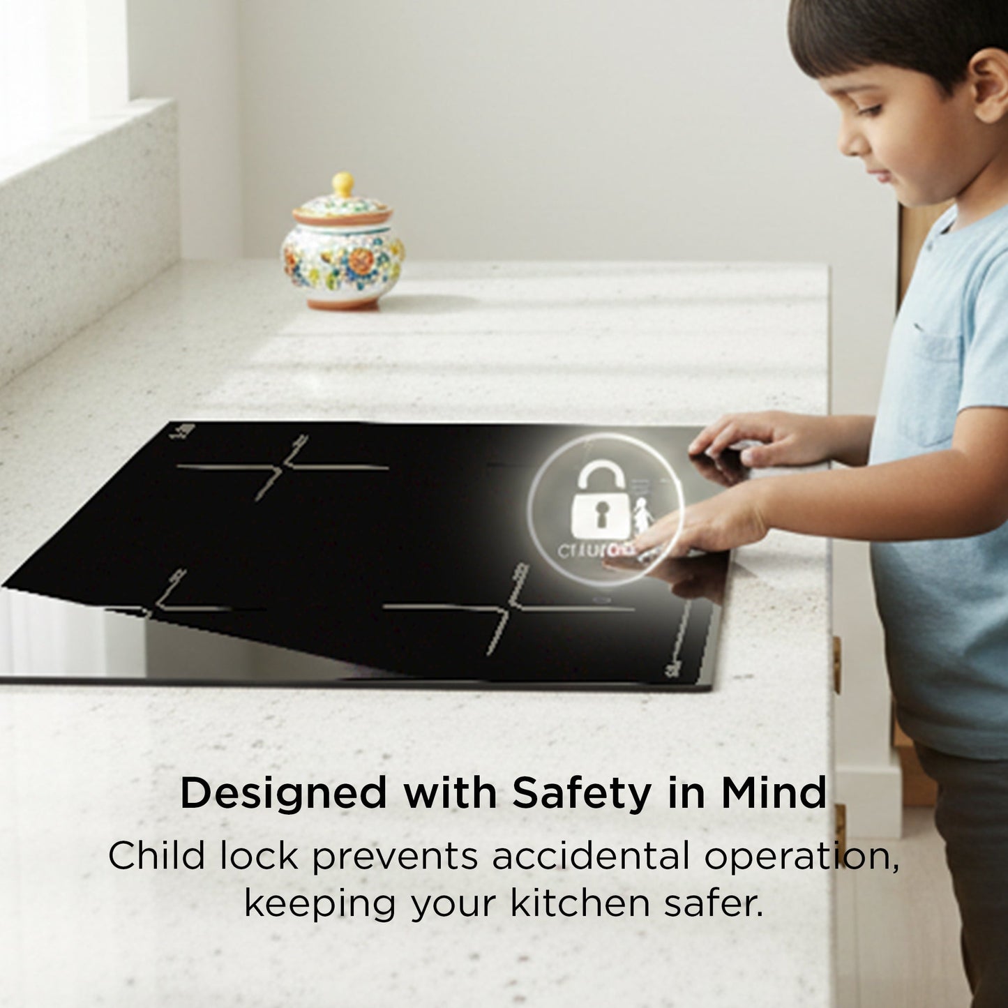 4 Zone Built in Induction Hob 9 Power Levels with Touch Control & Timer Function (BH1014IC4Z)