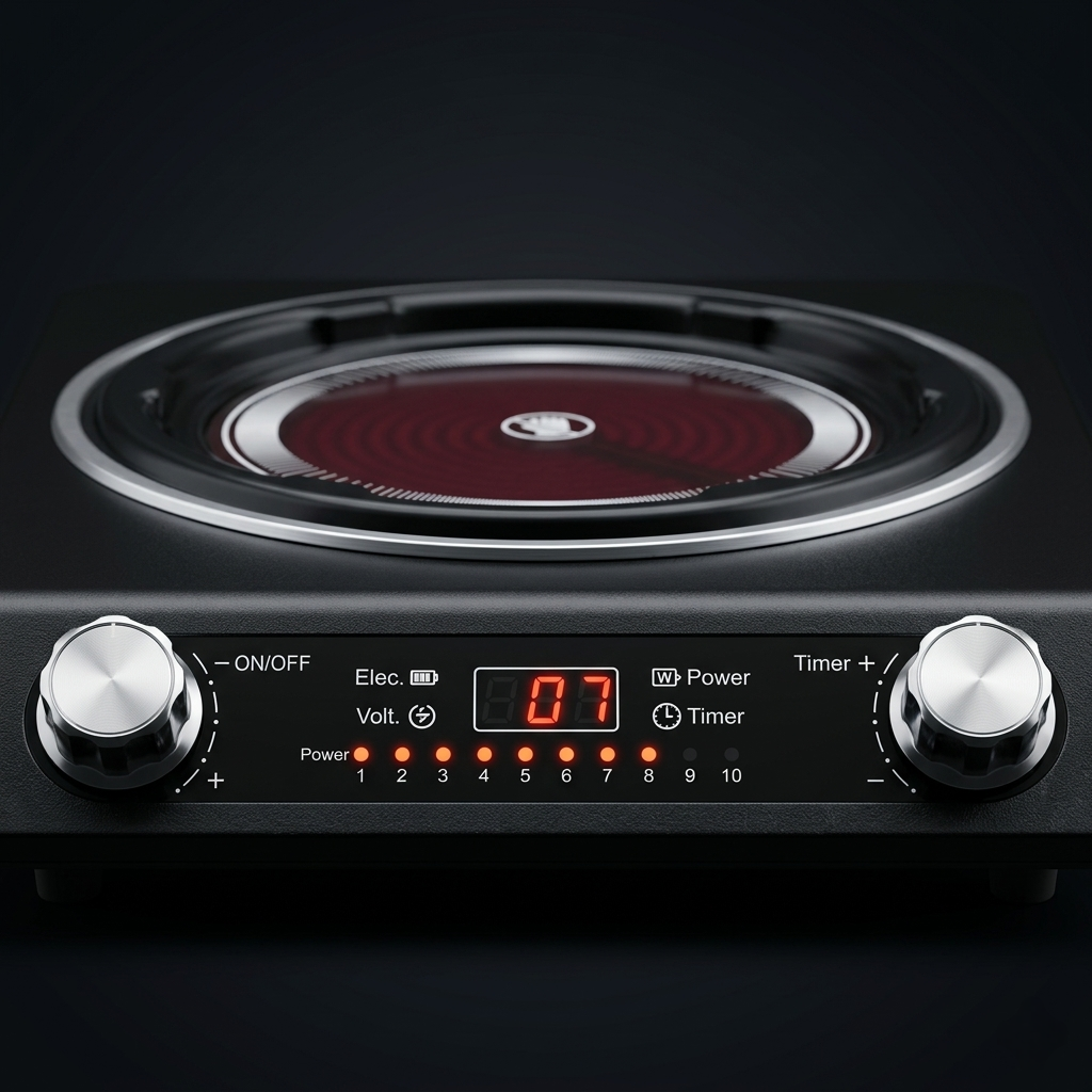 Kitchen Etto Commercial Infrared Induction Cooktop for Heavy Duty Cooking 3500 Watt