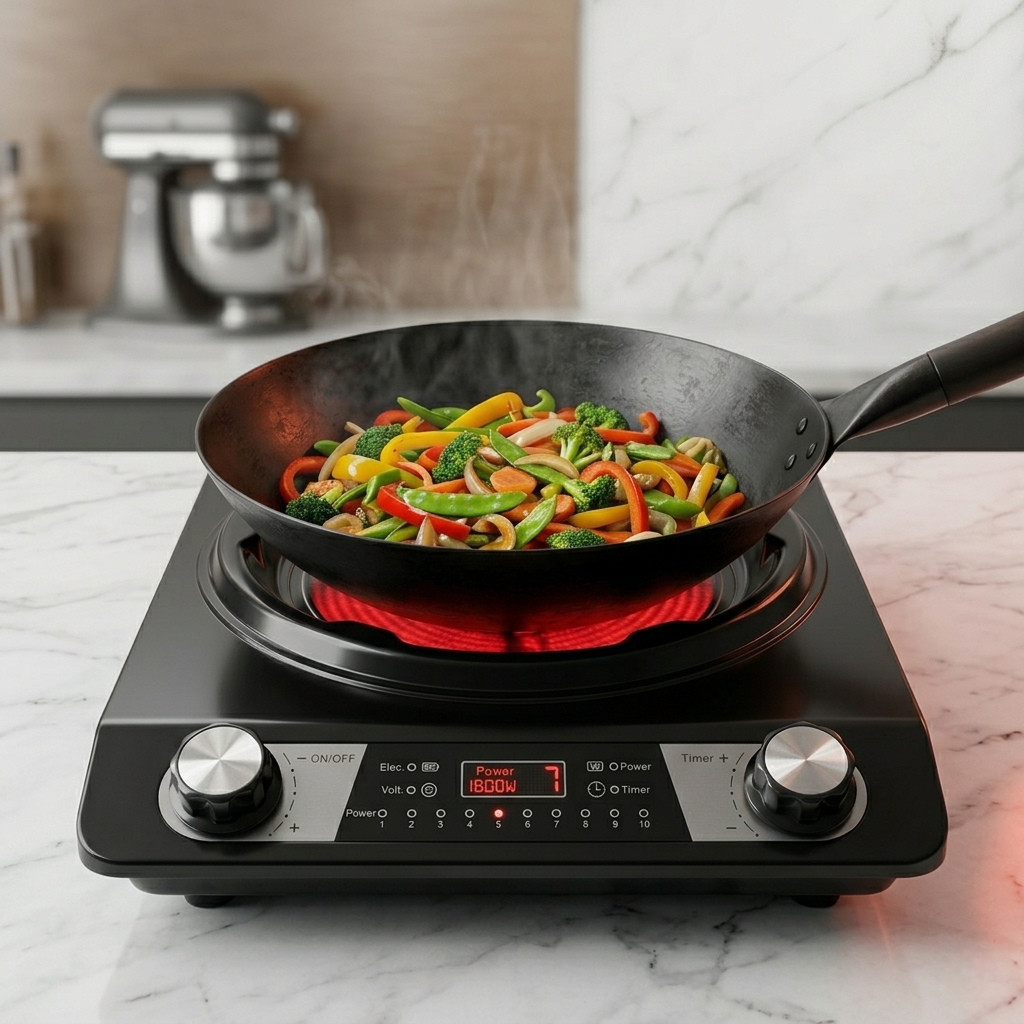 Kitchen Etto Commercial Infrared Induction Cooktop for Heavy Duty Cooking 3500 Watt