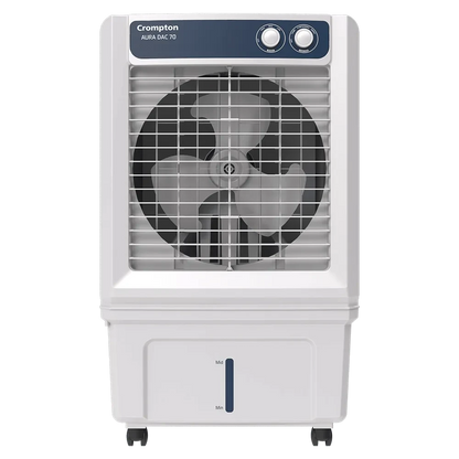 Crompton Aura 70 Litres Desert Air Cooler with Everlast Pump (Collasible Louvers, Indian Ink & While)