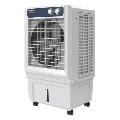 Crompton Aura 70 Litres Desert Air Cooler with Everlast Pump (Collasible Louvers, Indian Ink & While)
