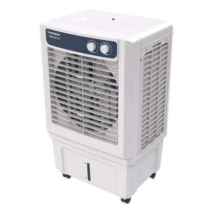 Crompton Aura 70 Litres Desert Air Cooler with Everlast Pump (Collasible Louvers, Indian Ink & While)