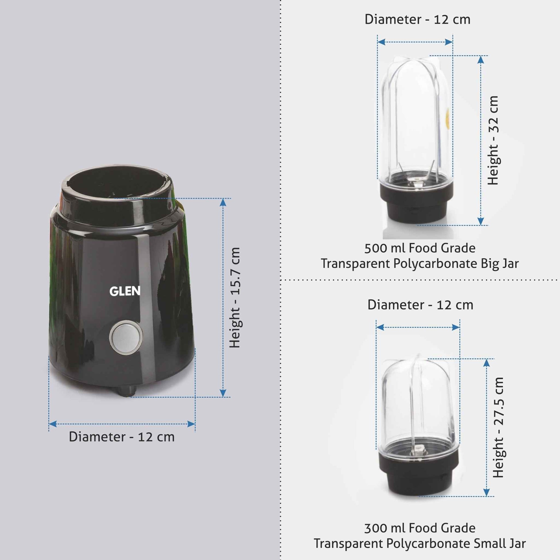 Active-Blender, 350W Grinder Blender, 2 Unbreakable Food Grade Jars with Sipper Cap (SA4048NSIP)