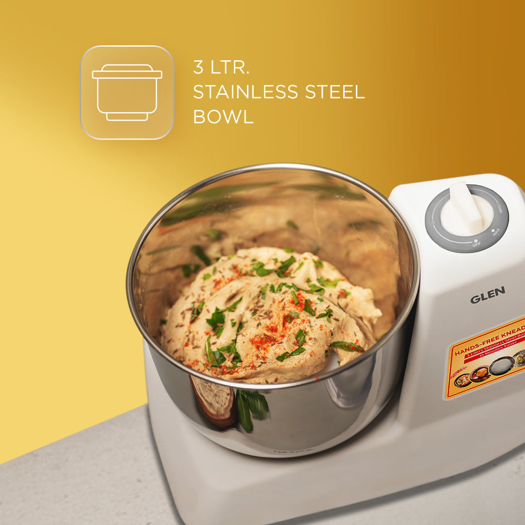 Atta Kneader Dough Maker 650 W with Hands-free kneading & 3 Litres Large SS Bowl (SA3032DM)