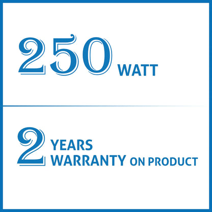 Glen Electric Vegetable Chopper, 2 Stainless Steel Blade, Whisking Disc 0.6 Litres Bowl, 250W - Black (4043 Turbo)