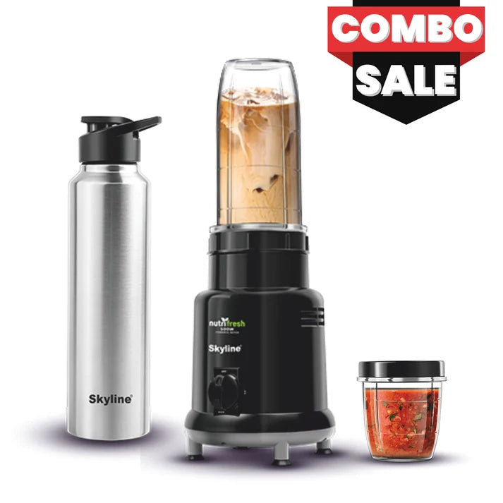 Skyline Nutri Fresh Mixer & Steel Bottle Combo