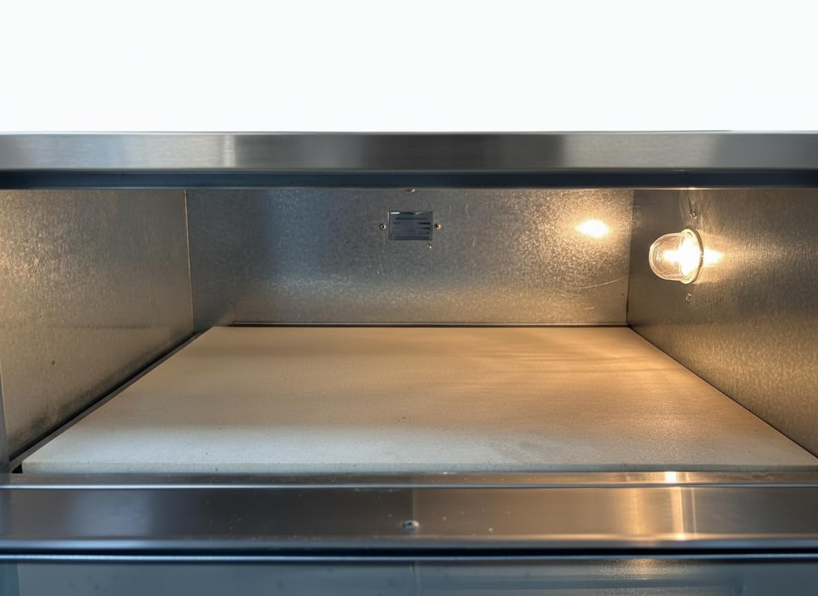 Kitchen Etto Electric Pizza Oven, 16" Stone Base, Stainless Steel Pizza Maker with Timer & Temperature Control for Restaurants & Home Use