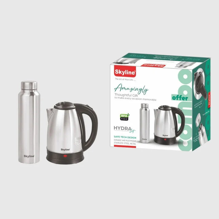 Skyline Electric Kettle & Stainless Steel Bottle Combo