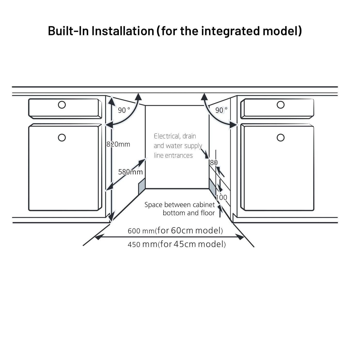 Glen Free Standing Dishwasher 12 Place Setting SS Panel Electronic Controls (DW-5201FS)