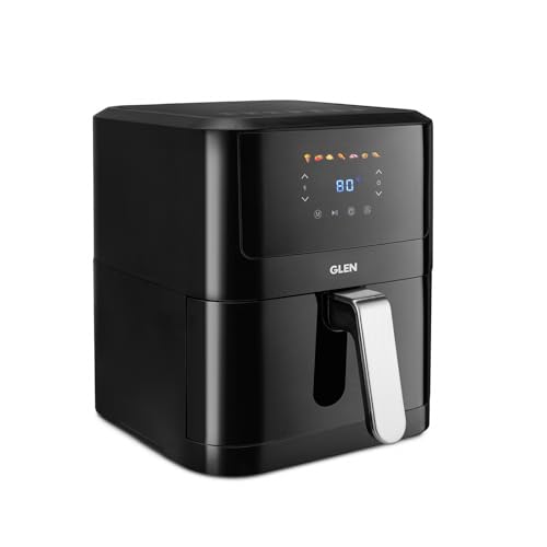 Glen Digital Air Fryer, 6.0 Litre Digital Controls, 7 Pre Set Menu Timer, Temperature Control, 1500W -Black (SA-3042DBL) 6 L