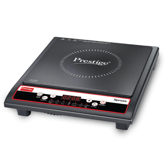 Prestige Xpress 1200W Induction Cooktop with Ceramic Plates, Black