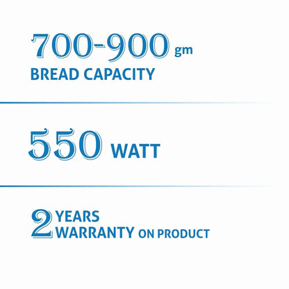 Atta Kneader & Bread Maker, Fully Automatic, 12 Pre-Set Functions, Electronic Control Panel 550W - Black (3039)