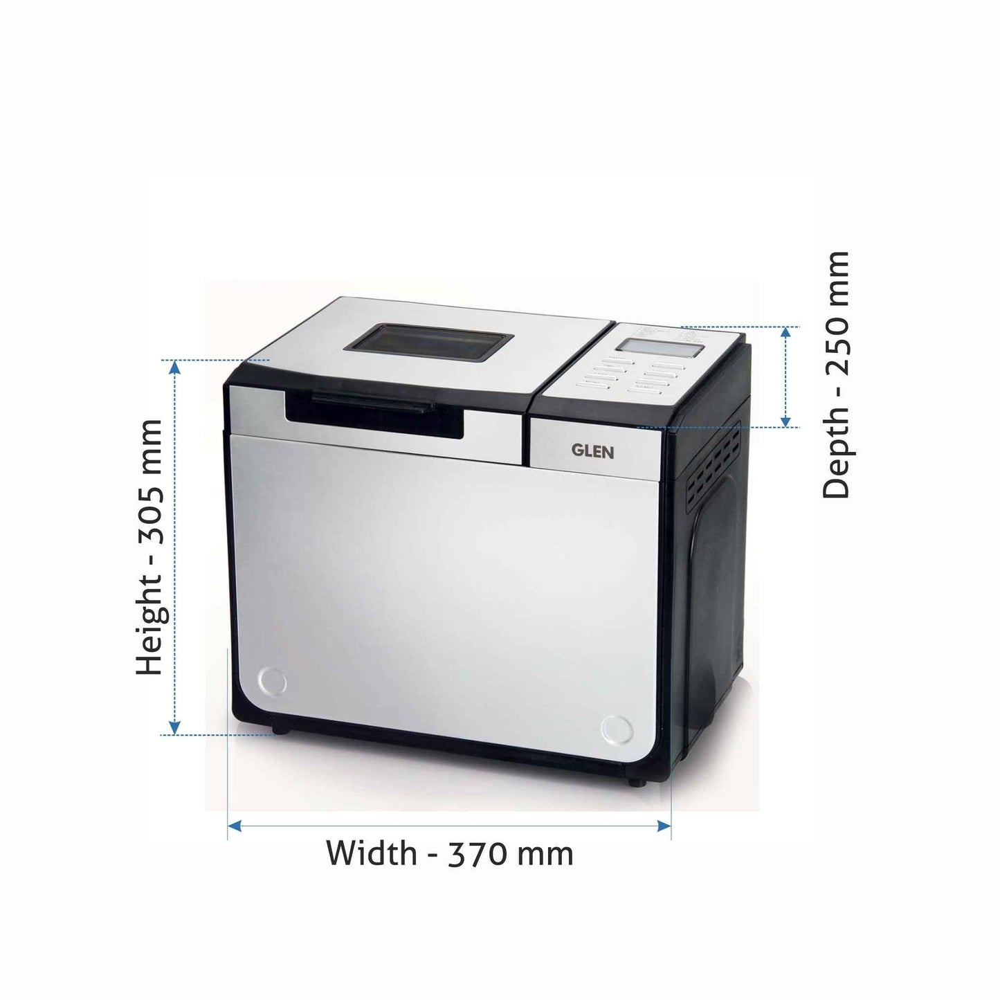 Bread Maker & Atta Kneader, Fully Automatic, 12 Pre-Set Functions, Electronic Control Panel 550W- Silver (3034)