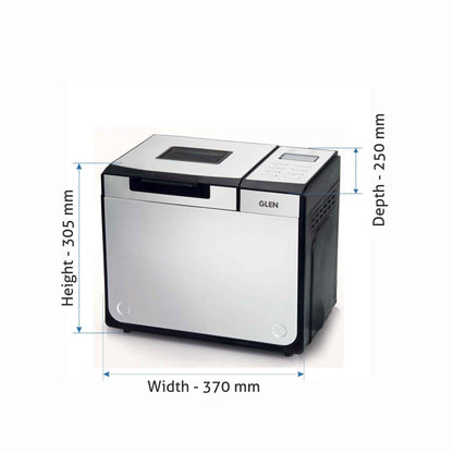 Bread Maker & Atta Kneader, Fully Automatic, 12 Pre-Set Functions, Electronic Control Panel 550W- Silver (3034)