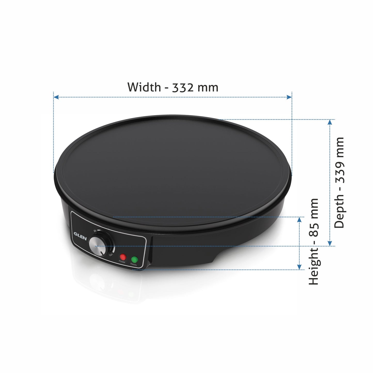 Electric Dosa Maker makes Crepe, Chilla 30CM Non-Stick Cooking Plate, Temperature Control - Black (SA3038)