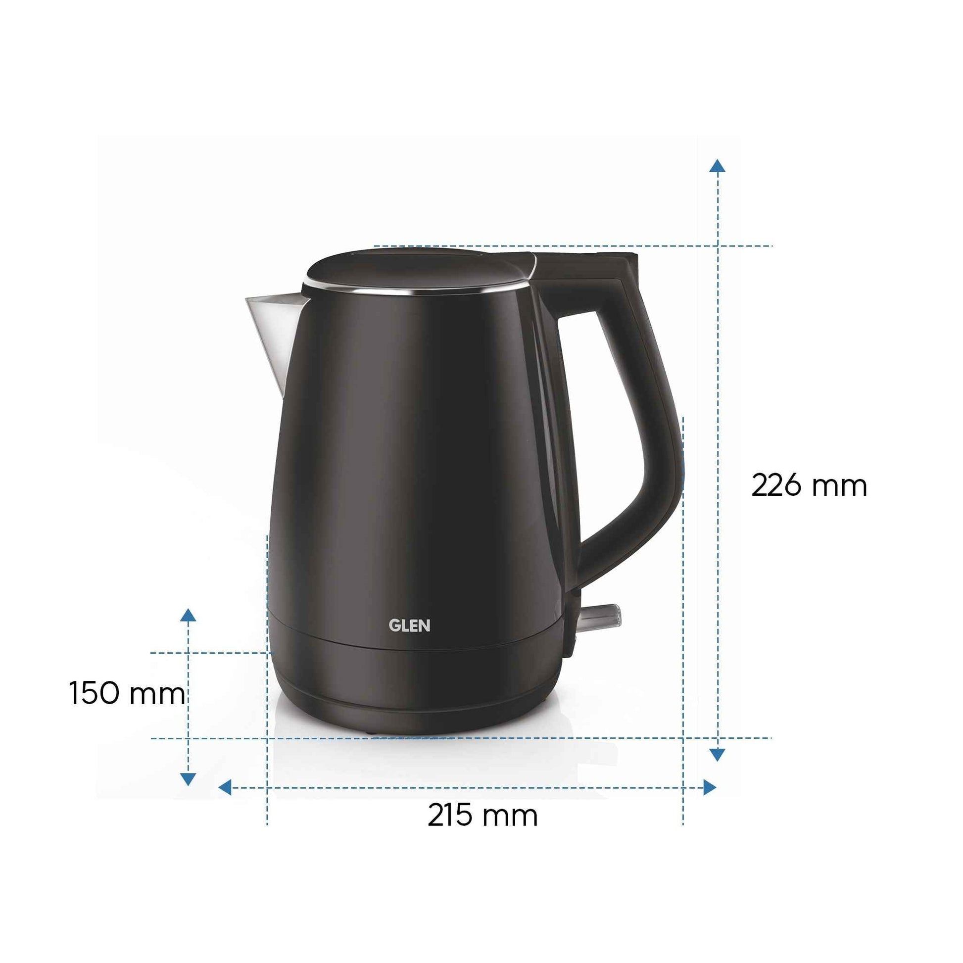 Electric Kettle 1.5 Litre Plastic Clad Stainless Steel, 360° Rotation Base, Auto Shutoff, 1500 W (SA-9006)