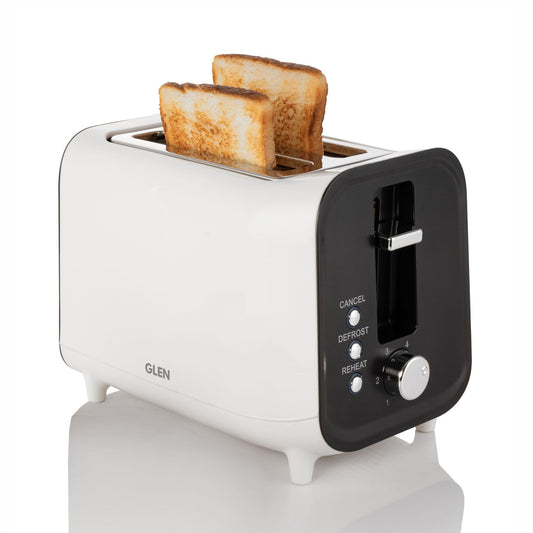 Electric Auto Pop-up 2 Slice Toaster, 750W, 6 Level Browning Control, Removable Crumb Tray - White SA3014