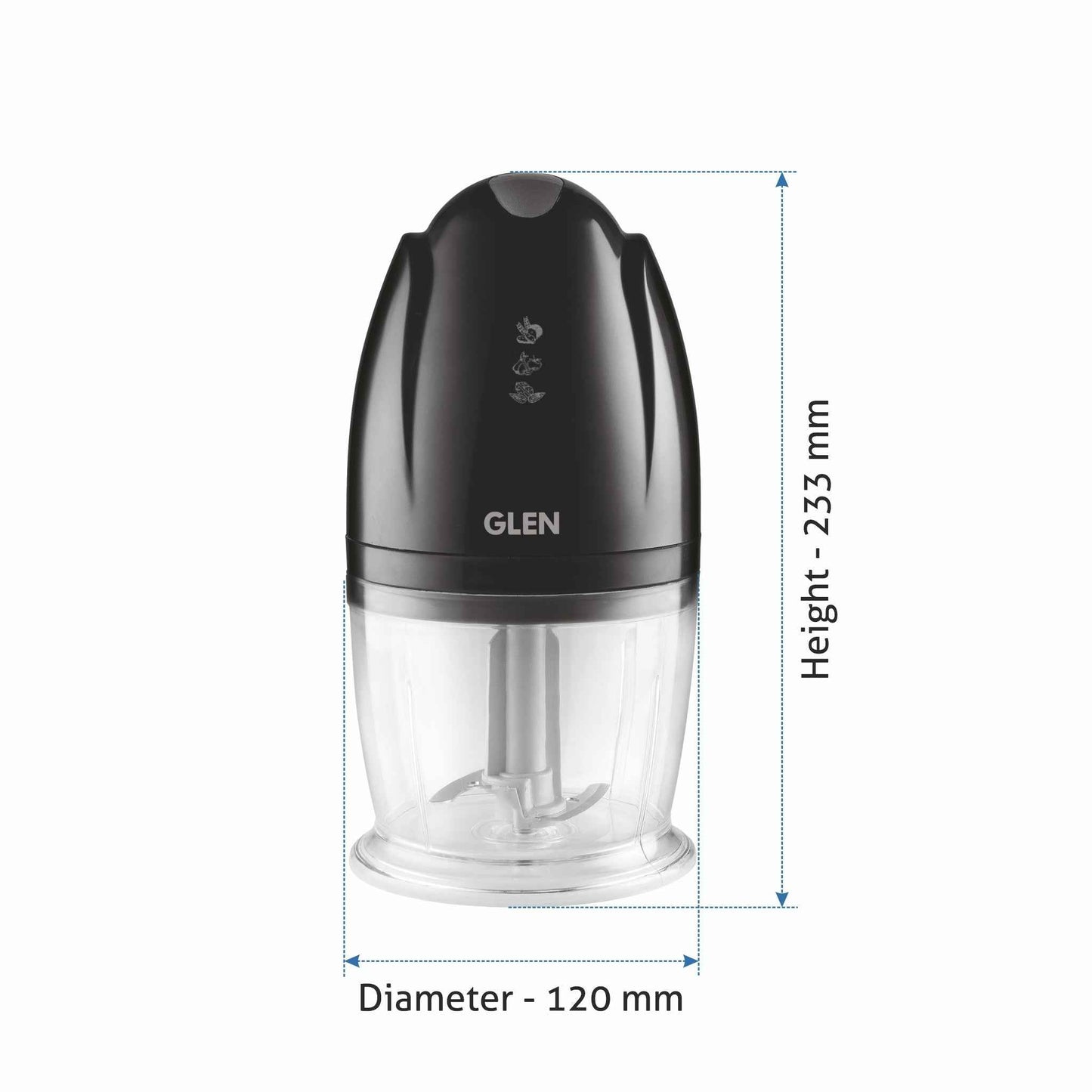 Electric Vegetable Chopper, Whisking Disc Chops Nuts 0.4 Litres Bowl, 200W - Black (4041BL)