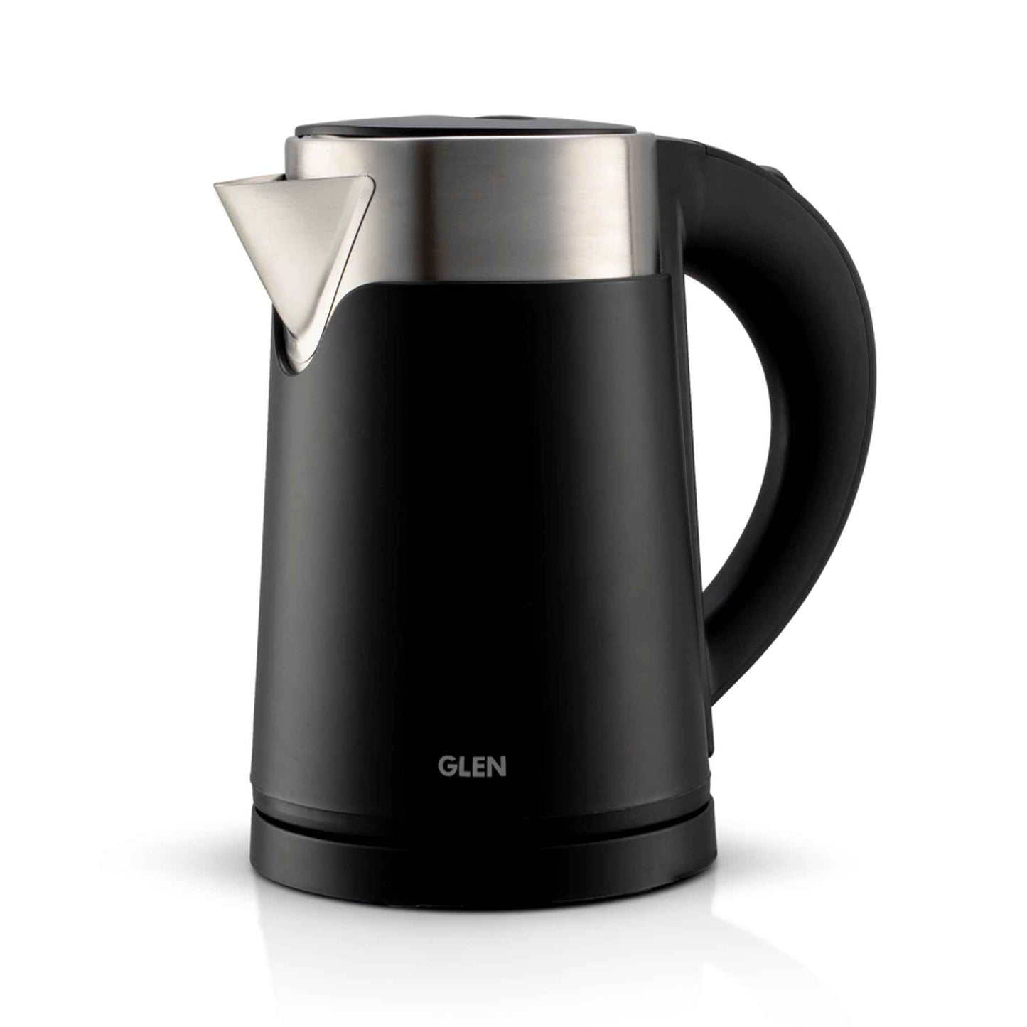 Electric Kettle 0.8 Litre Plastic Clad Stainless Steel, 360° Rotation Base, Auto Shutoff, 800 W - White/Red/Black (9004)