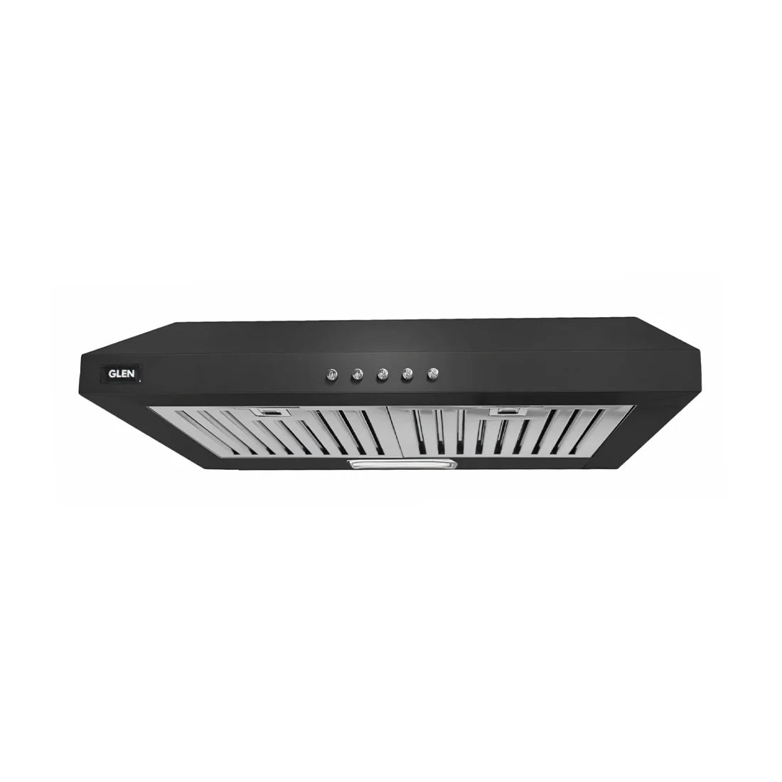 Glen Straight Line Kitchen Chimney with Push Button Baffle filters 60cm 1000 m3/h -Black (6000 DX BL)